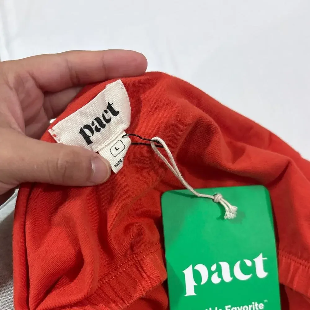 NWT Pact Large Organic Cotton Built In Bra Jumpsuit Pockets Wide Leg Halter - Picture 6 of 11